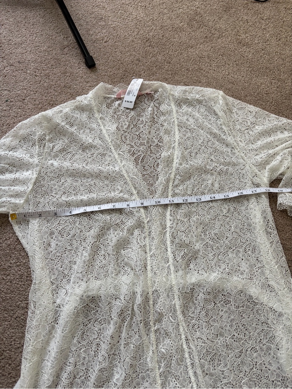 🦋 LA VIE EN ROSE - White Robe - Size Medium - Picture 7 of 8